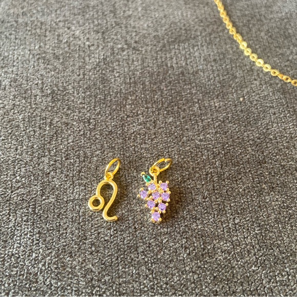 Gold Necklace with Removable Charms - Picture 7 of 7